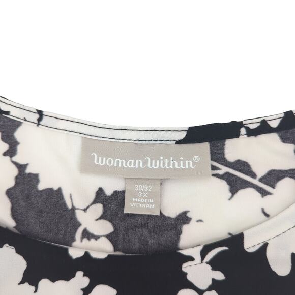 EUC Woman Within Blouse Flora Women 3X Zipper Sleeve Zipper Cuff - Picture 2 of 5